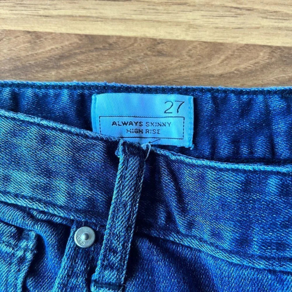 Gap 1969 Always Skinny High Rise Denim Ankle Jeans Size 27 R - Picture 4 of 8
